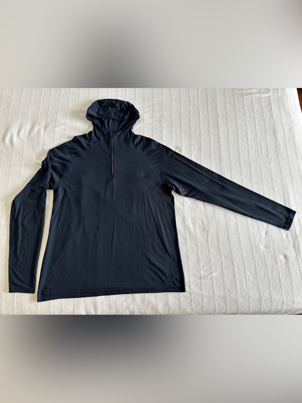 lululemon athletica Black Half-Zip Hooded Long-Sleeve Pullover